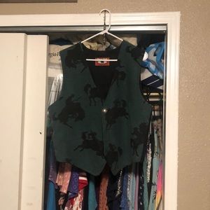 Western Vest with Bucking Horse